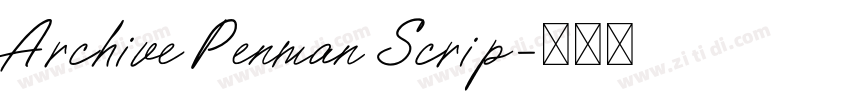 Archive Penman Scrip字体转换 Archive Penman Scrip字体转换